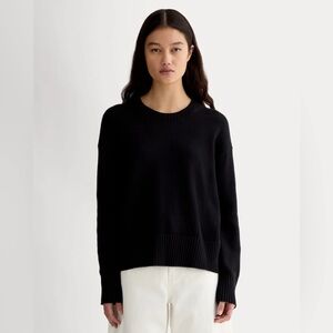NWT Everlane Black Crew Neck “The Boxy Sweater”